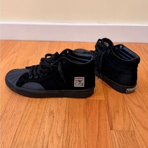 Men's Black Vision Streetwear High-Top Sneakers